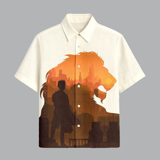 Off White Printed Half Sleeve Shirt
