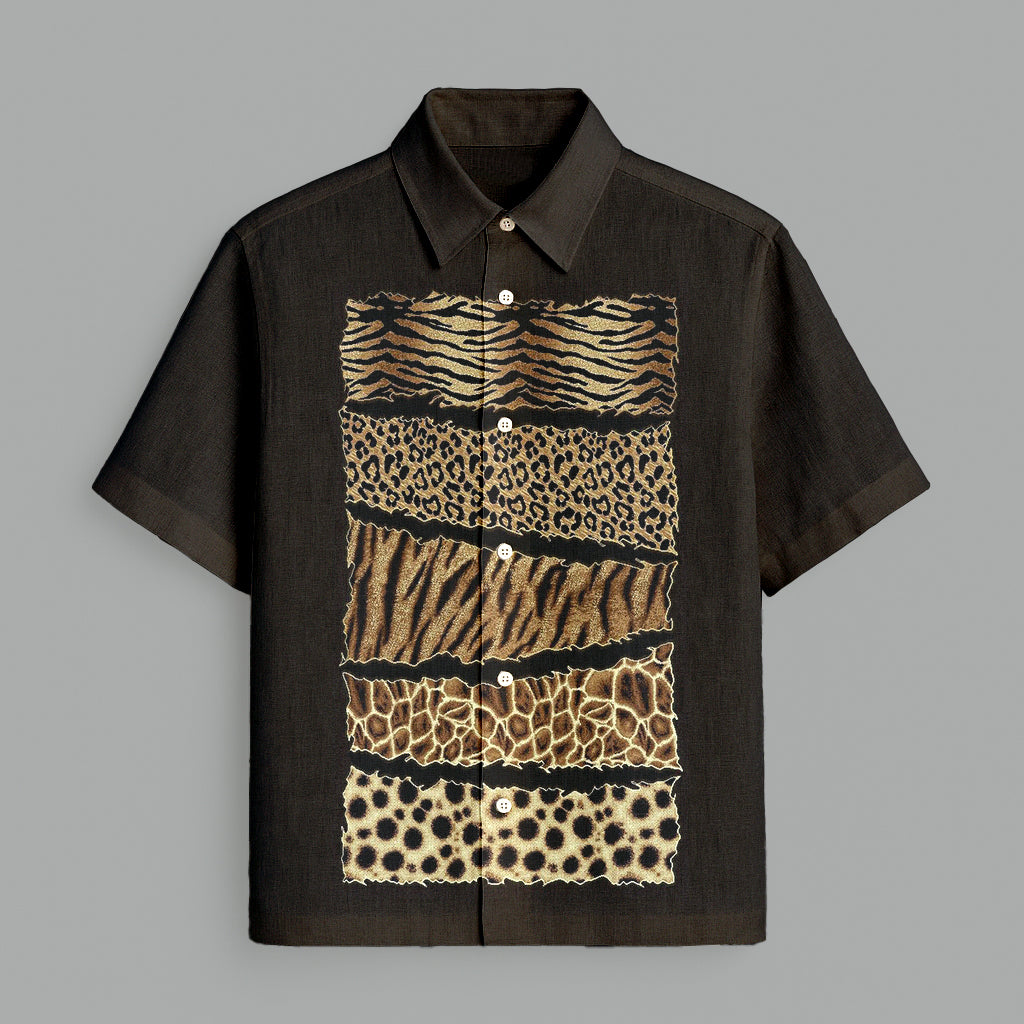 Black Printed Half Sleeve Shirt (Copy) (Copy)