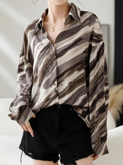 Urban Chic Striped Satin Shirt