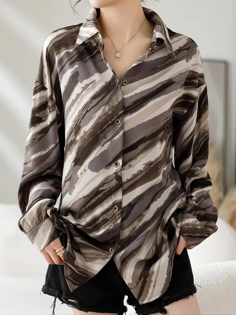 Urban Chic Striped Satin Shirt