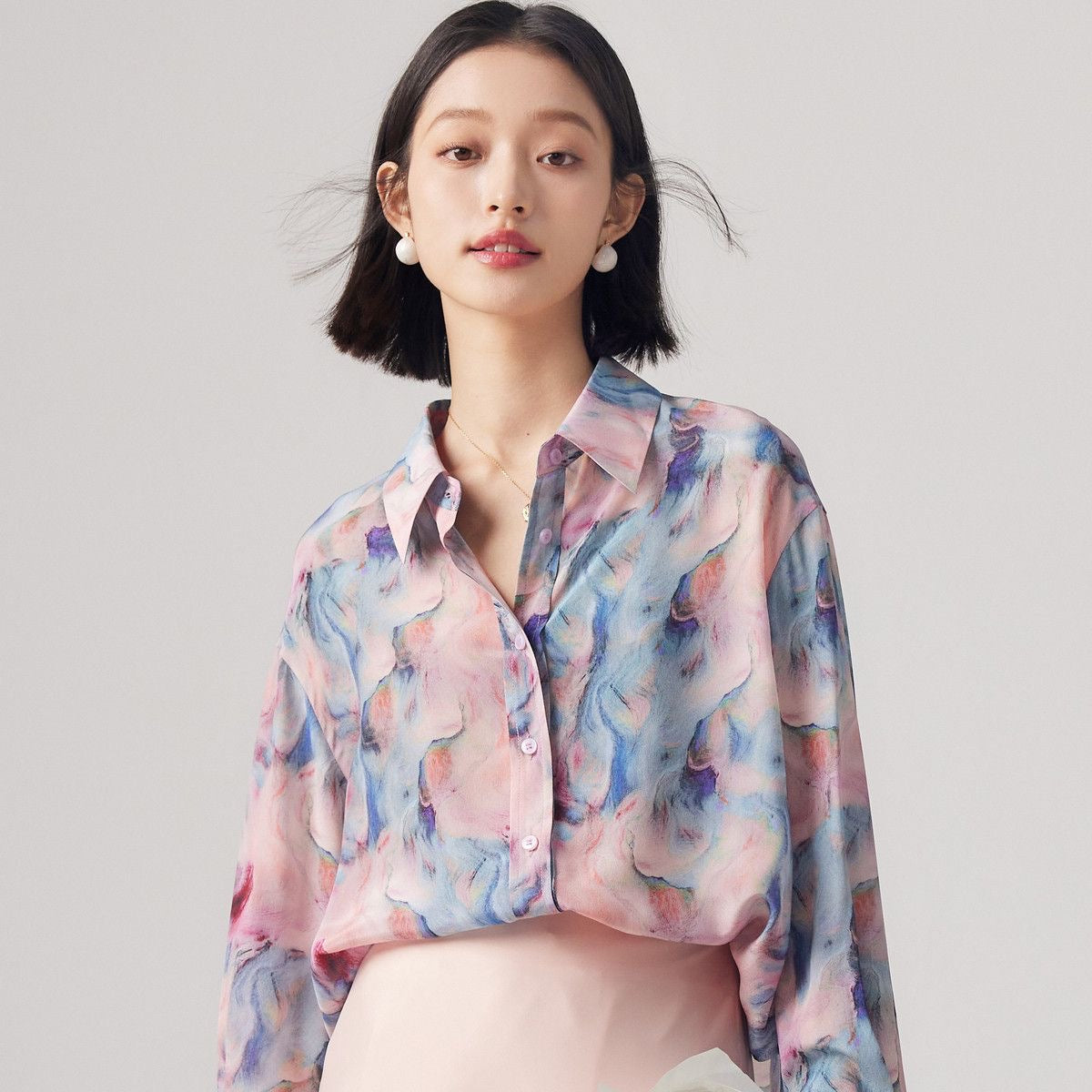 Dreamy Strokes Print Shirt