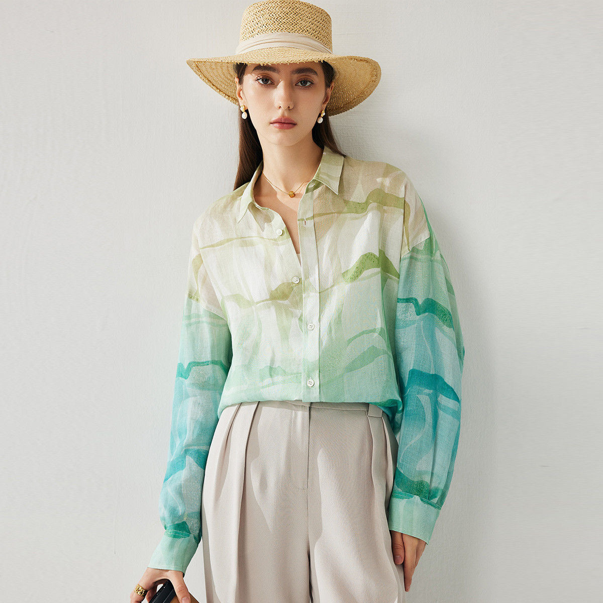 Coastal Canvas Watercolor Shirt