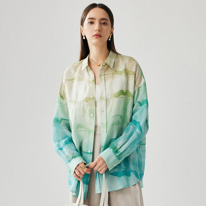 Coastal Canvas Watercolor Shirt