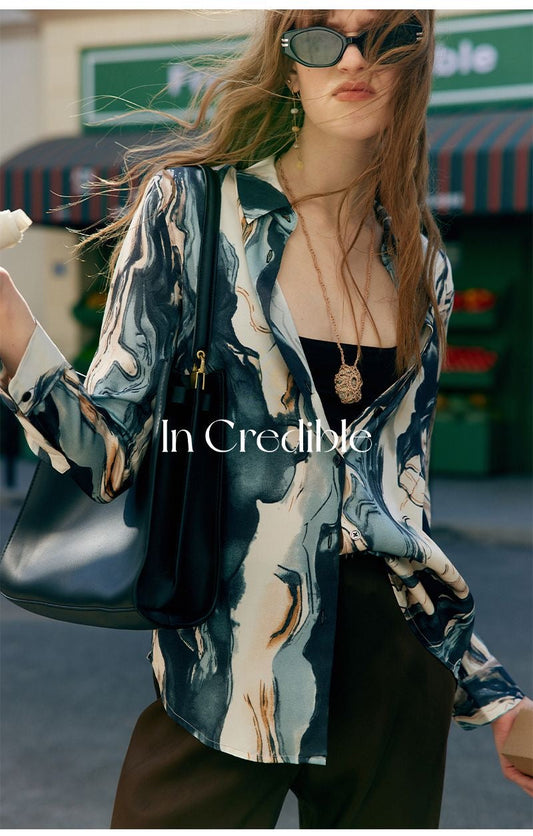 Midnight Marble Luxe Shirt