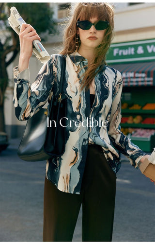 Midnight Marble Luxe Shirt