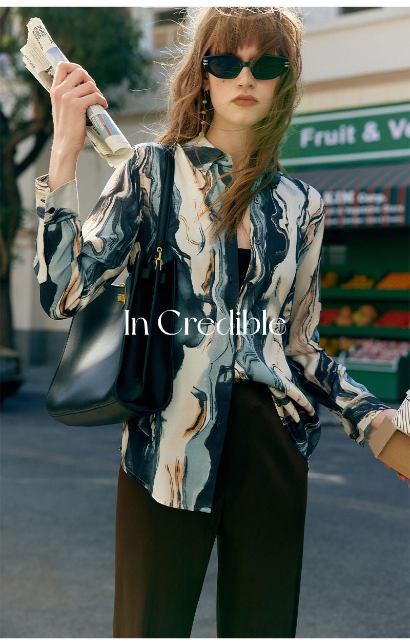 Midnight Marble Luxe Shirt