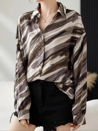 Urban Chic Striped Satin Shirt